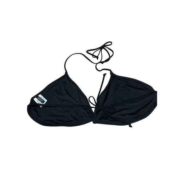 NWT J. Crew Perfect String‎ Bikini Top, Black, Tie Back, Size 3XL - Picture 3 of 6